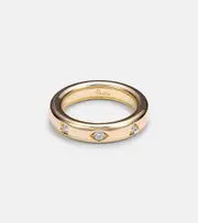 [Pomellato] Pomellato Iconica Extra Slim 18kt rose gold ring with diamonds Q gold