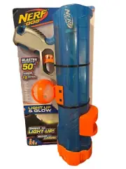 BOOM! Nerf Dog Blaster Light Up And Glow Goes 50ft Glow In The Dark New Sealed!