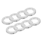 8 Pcs Curtain Grommets 1-5/7" ID Texture Style Curtain Eyelet Ring (Silver)