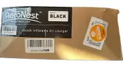 Inflatable Lounger Sofa Hammock Portable Waterproof Air Couch-AeroNest Black ￼