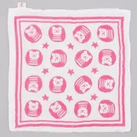 在飛比找樂天市場購物網優惠-日本製 RAINBOW 彩虹熊 六重紗純棉方巾 粉色 浴巾 