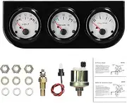 Daseeme 3 in 1 Multifunctional Car Meter Auto Gauge Kit 52mm Voltage Water Temperature Oil Pressure Meter Voltmeter with Sensor for Car Truck RV Marine Boat