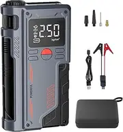 Generic Car Jumper Starter - 14.8V Portable, Type-C Cable, LED Digital Display, 120W Rating, Power Jump Box, Air Compressor, Power Bank for Car, Auto Vehicles