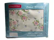 Vintage D’Agostino Flannel Pillowcases Daisy Set Of 2 Standard 1980s Spain New