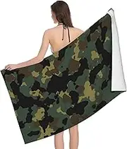 JBYJBX Camouflage Pattern Print Beach Towel Quick Dry Sandproof Microfiber Beach Bath Towel for Travel Pool Camping