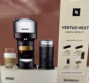 Nespresso Vertuo Next Deluxe with Aeroccino 3 and 32 Capsules Brand New