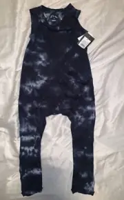 Art Class Jumpsuit Size 4T Toddler Kids Navy Indigo Tiedye Target W Pockets NWT
