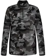 Under Armour Boys Quarter Zip Pullover Fleece Sweatshirt Black Camo Medium UJ...