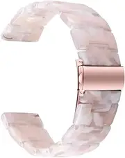 intended for Fitbit Versa 2 / Versa / Versa Lite Band Women Girl, Unique Elegant Resin Wristband with Tool Adjustable Replacement Strap intended for Versa 2 & Versa & Versa Lite Smart Watch (Pink Flower)