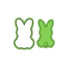 Easter bunny cookie cutter and stamp set debosser two tone