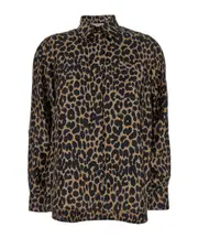 Max Mara Leopard Printed Long-Sleeved Top IT40,IT42,IT38,IT36 Black