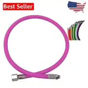Lightweight Pink 30" Low Pressure Braided Diving Hose - Kink-Resistant Safety