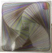 Open Box - New Bgraamiens Puzzle-Twisted 3D Colorful Squares-1000 Pieces Puzzle