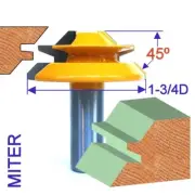 1 pc 1/2" Shank 1-3/4" Dia. 45° Lock Miter Router Bit S