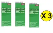 3 x Chesty Cough Relief 200mL Double Action Expectorant Mucolytic phlegm Mucus