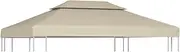 Water-Proof Gazebo Cover Canopy Replacement 310 g/m Beige 3 x 4 m Gazebo Top