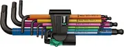 Wera 5022089001 950/9 Hex-Plus Multicolor 1 Hex-Plus Black Laser Metric 1 L-Key Set 9 Pieces