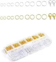 AIMALL 800x Jump Rings Split Lobster Clasps Hooks for DIY Jewelry Making, Necklace, Bracelet Craft Supplies in Gold and Silver