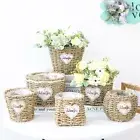 Plant Fiber Hand-woven Flower Baskets Plants Decorative Flower Ornaments