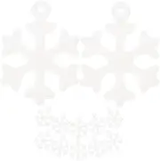 TEHAUX 100pcs Snowflake Charms Resin Decor Charms Snowflake Jewelry for DIY Earrings Necklace Bracelet