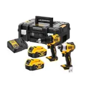 DeWALT 18V 2 Piece Brushless Combo Kit Includes Battery & Charger