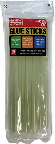 Handy Hardware 100PCE Hot Melt Glue Sticks 200mm x11mm DIY Projects