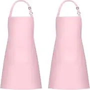 100% Cotton Aprons with 2 Pockets Cooking Chef Kitchen Adjustable Bib Apron for Women Men