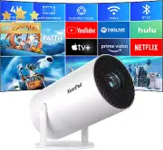 Mini Projector 4K 1080P Android WiFi Bluetooth Auto Correction Portable