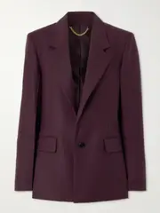 [Victoria Beckham] Victoria Beckham - Twill Blazer - Dark brown - UK 10 UK 10 Brown