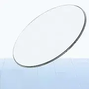 Tempered Glass Table Top Round, 16" 20" 28" 32" Clear Circular Glass Tabletop W/Beveled Polished Edge, Round Transparent Table Surface for Coffee/Patio/End Tables/Garden Tabletop(85cm/33.5")