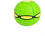 Deformation UFO Flat Magic Ball Glowing Decompression Vent Frisbee Ball, Deformable Flying Saucer Ball with LED Light, 3D Throw Disc Fly Ball Outdoor Yard Beach Game Sensory Fidget Toy