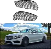 2Pcs Front Bumper Fog Lamp Lights Grill Grille Compatible For C300 4Matic Base 2015 2016 2017 2018