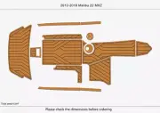 2015 Malibu 22 MXZ Swim Platform Cockpit Boat EVA Foam Faux Teak Deck Flooring