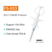 20Pcs 134.2Khz Pet ID Glass Tag Animal Injectable Microchip Syringe ISO11784/85