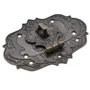 4Pcs Bar Hardware, Brass Hasp Bar, Brass Hasp Clasp Bar Lock with Screws,