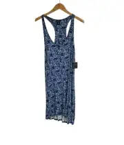 Cynthia Rowley Sleepwear Blue Pineapple Print Racerback Tank Nightgown Large NWT