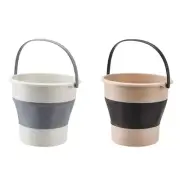 Small Bucket with Handle Foldable Water Pail Portable Handy Basket