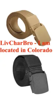 2-Pack Nylon Military Tactical Men’s Belt–2 Webbing Canvas, Outdoor, Black-Brown
