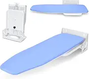 Wall Mounted Ironing Board 38.7 x 12 Inch, 180° Swivel Heavy Duty Ironing Board with Heat Resistant Cover, Space Saving Wall Mount Folding Ironing Boards for Small Spaces Home Laundry Room