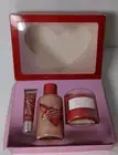 New Bath & Body Works Red Hot Gift Set Liplicious Lip Gloss, Candle & Body Wash