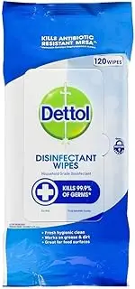 Dettol Antibacterial Disinfectant Wipes, 120 Wipes