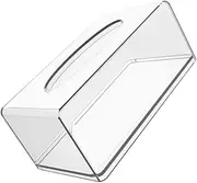 PERSELOSO Modern Acrylic Tissue Box Lid Efficient Tissue Dispenser Rectangular Holder for Kitchen