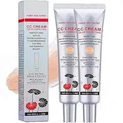 Color Correcting CC Cream with Centella Asiatica, Light-Coverage Foundation with SPF 25, Long-Lasting Color Changing Even Skin Tone & Hydrating Makeup (Light,2)