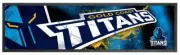 NRL Logo Bar Runner - Gold Coast Titans - Bar Mat - 25cm x 90cm