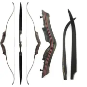 62" Archery Recurve Bow30-60lbs CNC Bow Riser Takedown Hunting Target Adult