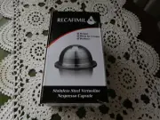 RECAFIMIL STAINLESS STEEL REFILLABLE CAPSULE FOR VERTUOLINE NESPRESSO SMALL