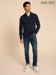 White Stuff Blue Camo Newport Merino Funnel Jumper (N17137) | $161