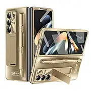 Phone Case For Samsung Galaxy Z Fold 6 Z Fold 5 Z Fold 4 Z Fold 3 Back Cover with Stand Holder with Screen Protector Pencil Holder PC
