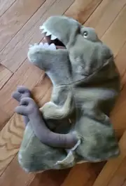 Dinosaur T Rex Tan Hand Puppet With Arms Cloth Lining 12" New
