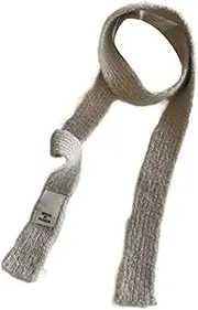 [generic] Women Winter Solid Color Scarf Styling Neckerchief Decorative Thin Knitted Neck Guard